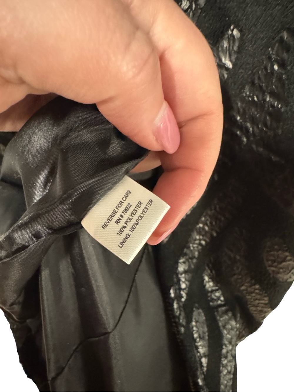 erin london Black Shimmer Zebra-Pattern Zip Vest - Picture 5 of 6